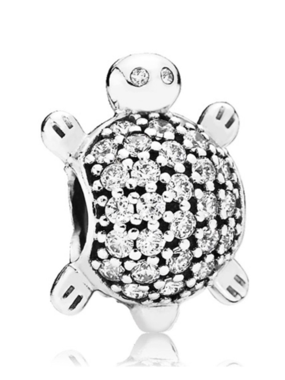 Pandora Silver Turtle Pavé Charm